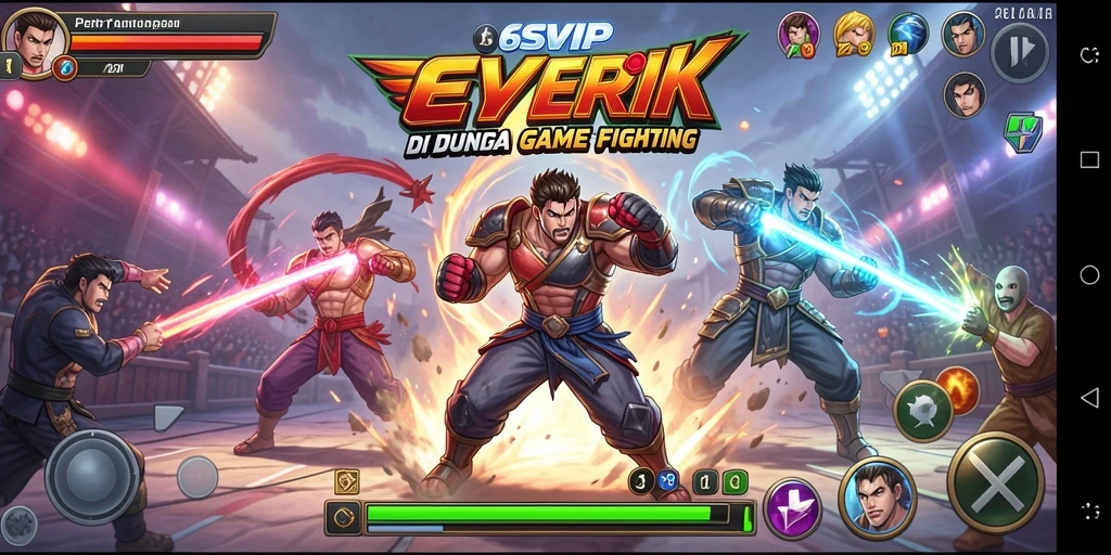 Gameplay seru dalam pertarungan 6SVIP dengan karakter menarik.