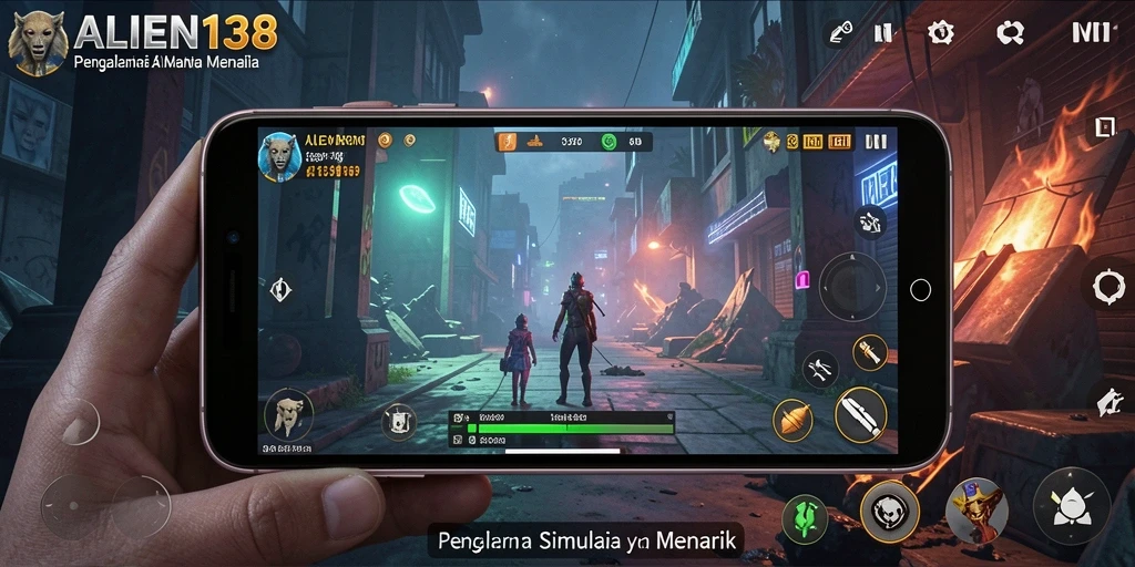 Screenshot gameplay ALIEN138 yang menunjukkan eksplorasi luar angkasa.