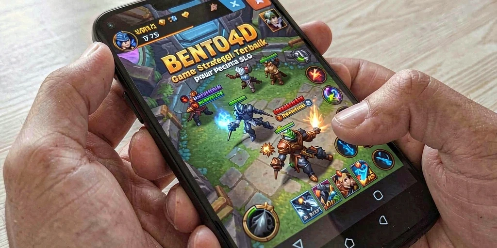 Screenshot utama BENTO4D menampilkan pertempuran strategis yang mendebarkan.