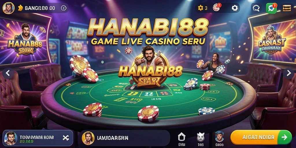 Gameplay seru dan interaktif dari aplikasi Live Casino HANABI88.