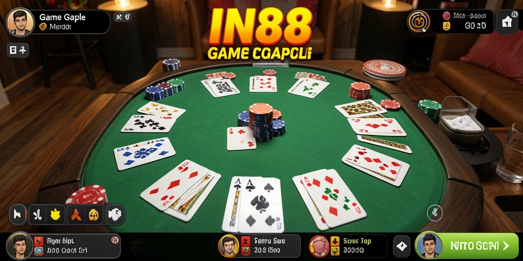 Tampilan gameplay Gaple yang seru di IN88.