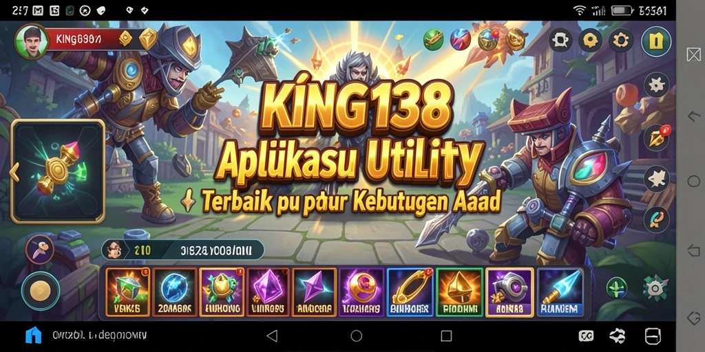 Tampilan menarik dari aplikasi utility KING138 yang memudahkan pengguna.