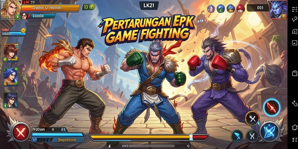 Tangkapan layar grafik LK21 menampilkan aksi pertarungan yang mendebarkan.
