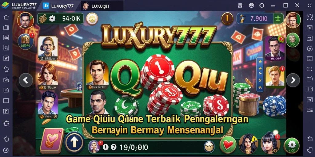Tampilan menarik dari gameplay QiuQiu di LUXURY777.