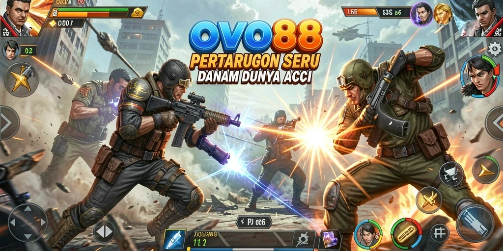 Tampilan gameplay OVO88 yang penuh aksi dan tantangan.