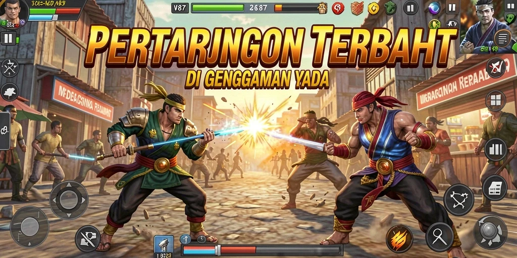 Tampilkan aksi seru di V87 selama pertarungan.