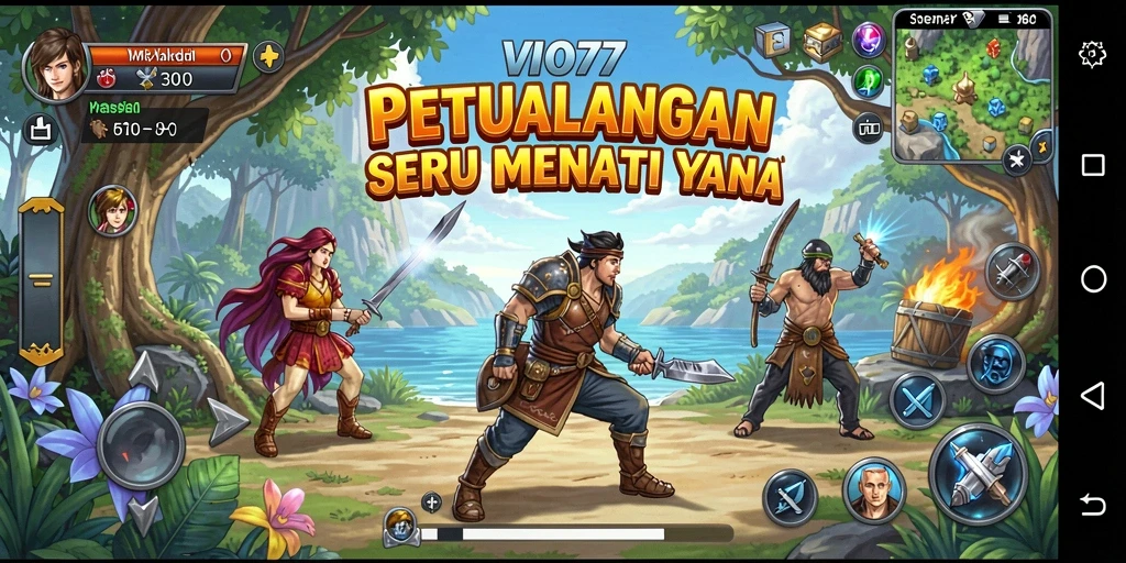 Tampilan gameplay VIO77 yang menampilkan petualangan seru dan grafis menawan.