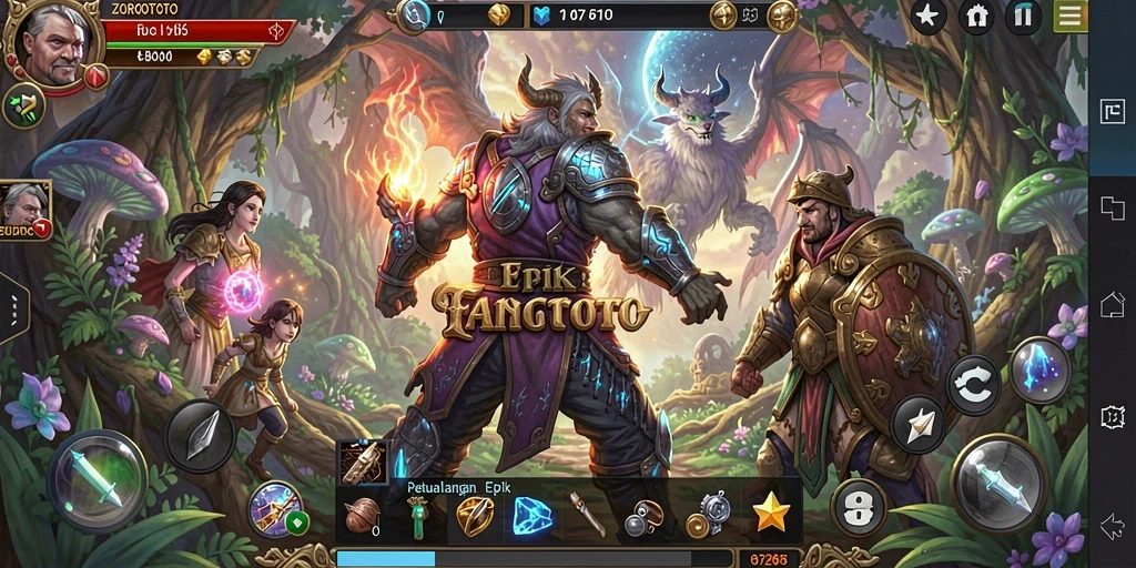 Tampilan gameplay menakjubkan dalam <strong>ZOROTOTO</strong> yang memperlihatkan pertarungan epik.
